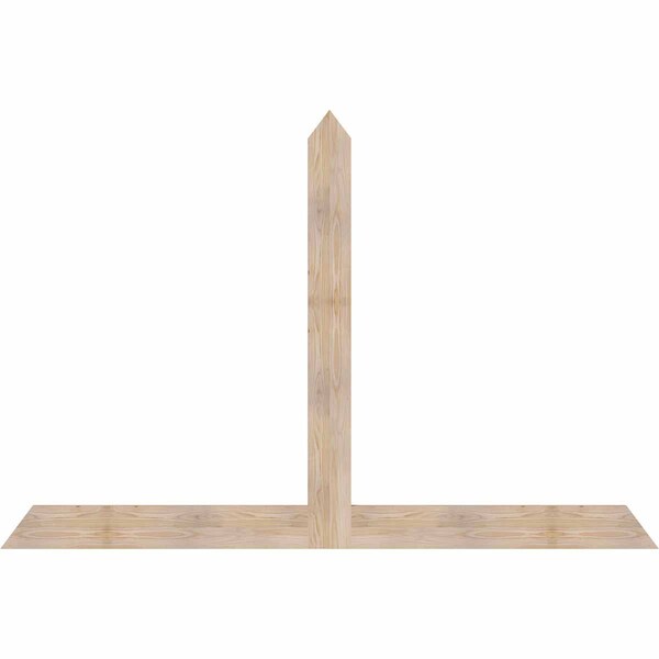 Ekena Millwork Portland Smooth Timber Gable Bracket, Douglas Fir, 84"W x 56"H x 1 1/2"D x 5 1/2"F, 16/12 Pitch GBW084X56X0206POR00SDF - main
